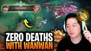 New build Malefic Gun Wanwan made Zero Death and gave me Zero death | Mobile Legends