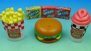 2004 CANDY KEEPERS set of 3 CHECKERS and RALLY'S CANDY DISPENSER COLLECTIBLES VIDEO REVIEW