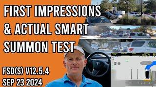 FSD Supervised v12.5.4 - First Impressions & Actual Smart Summon Test