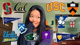 COLLEGE DECISION REACTIONS 2020 (yale, princeton, stanford, UCLA, NYU, USC, + more!!!)