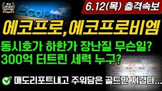 [2차전지] 에코프로,에코프로비엠 하...진짜 기가차네 동시호가 하한가 장난질 무슨일? 300억 터트린 공매도세력들의 의도를 제대로 파악하세요!