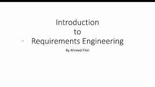 introducton to requirements engineering