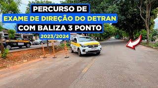 PERCURSO COM BALIZA 3 PONTO - EXAME DE DIREÇÃO DO DETRAN - MOBI - PASSO A PASSO COMPLETO 2023/2024