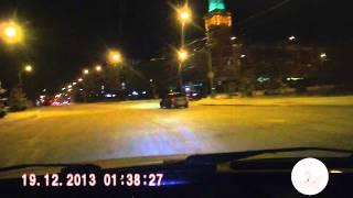 Дрифт на субару по заснеженым улицам Красноярска