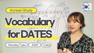 Korean Vocabulary for DATES - Must Know Words