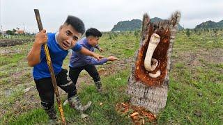 Catch The Rare White King Cobra On Rotten Coconut Tree | Fishing TV