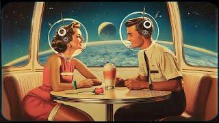 A Retro-futuristic Dreamscape: Cosmic Valentines  w/ romantic oldies playing from outer space 🪐