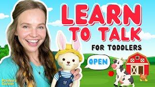 Learn to Talk -  First Words, Animals, & Positions | Nursery Rhymes & Gestures | Baby Learning Video