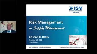 Webinar on 'Risk Management in Supply Management'