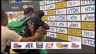 Jamaica’s Ackera Nugent inconsolable after missing out on 100m hurdles medal