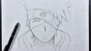 Anime sketch | how to draw kakashi hatake step-by-step