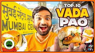 10 Best Vada Pav in Mumbai | Indian Street Food | Veggie Paaji