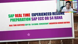 sap real time mr  x consultant experienced resume preparation sap ecc or s4 hana