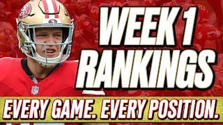 Week 1 Rankings | All Positions & All Games! | 2024 Fantasy Football Advice