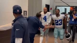 Watch super emotional Cowboys players after a dominant week-one win over Browns