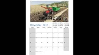 farming simulator 19 SUMMER FARM ESTATES CALANDER