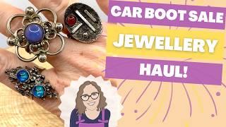 Car Boot Sale Vintage Jewellery Thrift HAUL  UK eBay Etsy Jewelry Reseller