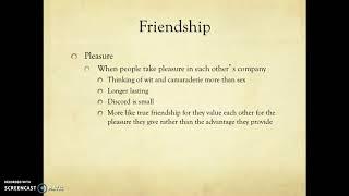 Aristotle, Virtue Ethics Lecture 6: Friendship