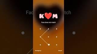 K love M pattern lock ️ || KM Phone lock || Love status #status