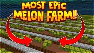 MOST INSANE MELON FARM I BUILT!! | Minecraft Skyblock | MCCentral | #4