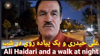 Ali Haidari and a walk at night//علی حیدری و یک پیاده‌روی @AliHaidari1343 #پیاده #رویی#شب#