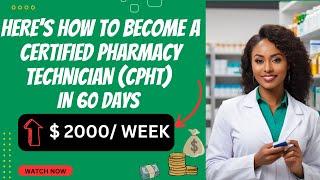 Easy Career Change: Earn Big as a Pharmacy Tech! No Degree Needed - Start TODAY 