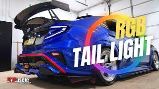 WORLD-FIRST RGB Tail Lights Installed On a VB WRX | JDMuscle Version ARK