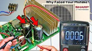 Troubleshooting Sharp AC Circuit Board: Blown Capacitors & IPM Failure