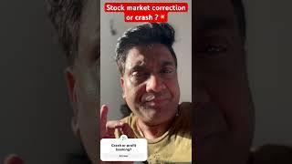 Stock market correction or crash? #shorts #stockmarket #crash #israeliranwar #sebi #sebinewrules