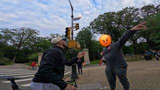 FIXED GEAR | MALE KAREN gets MAD for‍️STANDING on the BIKE LANE