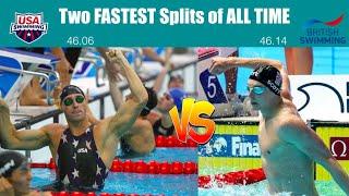 Jason Lezak vs Duncan Scott: 100m Freestyle Split