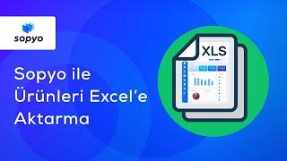 Sopyo ile ürünleri excel ile dışarıya aktarma