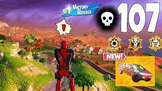 107 Elimination Solo Vs Squads "Zero Build" Gameplay Wins (Fortnite chapter 5)