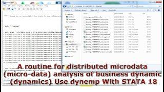 A routine for distributed micro-data analysis of business dynamic Use dynemp In STATA 18