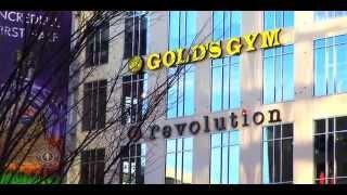 Advertising Charlotte Hotel TV -Gold's Gym at the Epicentre.