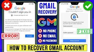 Gmail Account Recovery 2025 || How to Recover Gmail Account without Phone Number and Recovery Email