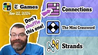 NYT Connections, Mini Crossword, and Strands | Nov 22, 2024