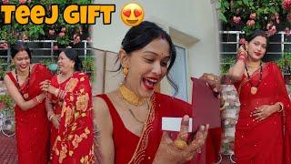 Sasural mein phela teej ️|| mera teej gift  || Varsha Thapa