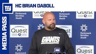 Brian Daboll Provides Final Updates Before Matchup vs. Browns | New York Giants