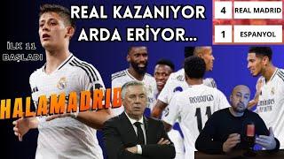 Real Madrid Kazanıyor Arda Güler Eriyor Real Madrid 4-1 Espanyol  Maç Sonu Yorum