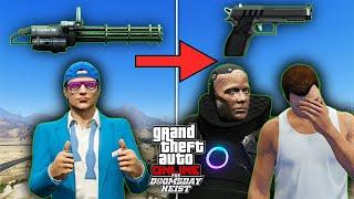 Can I Beat GTA's Hardest Heist With the WORST Weapon?