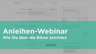 Webinar: Anleihen über die Börse zeichnen