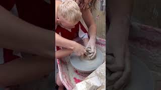 Little hands learning to potter  #pottery #mwahpottery