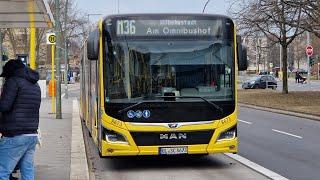 Bus Berlin | Mitfahrt im kompletten M36 von U Haselhorst bis Am Omnibushof im MAN GN 23 Hybrid 8673