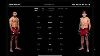 Jai Herbert vs Rolando Bedoya Prediction #jaiherbert #rolandobedoya #ufcabudhabi