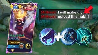 I PLAY FRANCO HYPER IN EPIC RANK AND THIS HAPPEN !! ( Damage hack ) FRANCO FIGHTER BUILD ~ MLBB