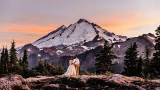 Sunset Elopement in the North Cascade Mountains of Washington