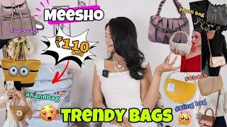 Meesho huge Bag Haul| Starting at ₹110 only #meeshohaul #meeshobags #slingbag #handbags #backpack