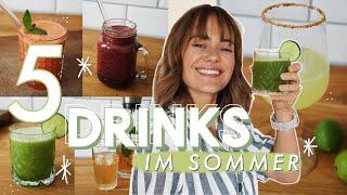 5 schnelle & erfrischende Getränke im Sommer - Rezepte ohne Alkohol!