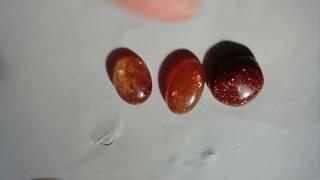 Natural sunstone vs goldstone